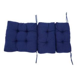 Thehotsale Navy Blue Polyester Tri-Fold Soft Outdoor Garden Chair Bench Seat Pad Cushion 110Cm W X 55Cm D - thumbnail 3