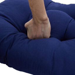 Thehotsale Navy Blue Polyester Tri-Fold Soft Outdoor Garden Chair Bench Seat Pad Cushion 110Cm W X 55Cm D - thumbnail 4
