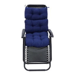 Thehotsale Navy Blue Polyester Tri-Fold Soft Outdoor Garden Chair Bench Seat Pad Cushion 110Cm W X 55Cm D