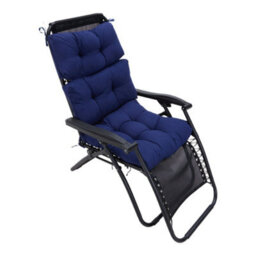 Thehotsale Navy Blue Polyester Tri-Fold Soft Outdoor Garden Chair Bench Seat Pad Cushion 110Cm W X 55Cm D - thumbnail 2
