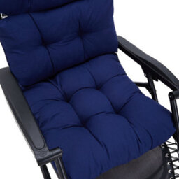 Thehotsale Navy Blue Polyester Tri-Fold Soft Outdoor Garden Chair Bench Seat Pad Cushion 110Cm W X 55Cm D - thumbnail 5