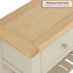 The Furniture Market Cheshire Dove Grey Painted Large 3 Drawer Hall Console Table - thumbnail 4