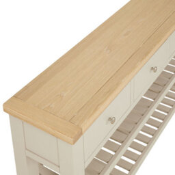 The Furniture Market Cheshire Dove Grey Painted Large 3 Drawer Hall Console Table - thumbnail 8