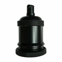 Vintage Industrial E27 Lamp Holder Retro Metal Edison Bulb Socket Ip20, Hard Wired For Diy Pendant Wall Lights - thumbnail 1