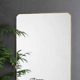 Melody Maison Tall Brushed Gold Wall & Leaner Mirror 47Cm X 142Cm - thumbnail 5