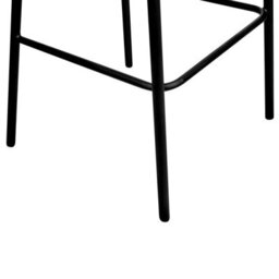 Wyld and Coco Set Of 2 Grey Boucle Bar Chairs With Black Metal Legs, Armless Curved Backrest, Modern Dining Seating - thumbnail 9