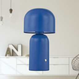 First Choice Lighting Christina - Navy Blue Led Rechargeable Touch Table Lamp - thumbnail 5