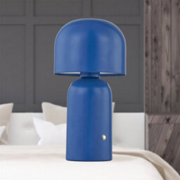 First Choice Lighting Christina - Navy Blue Led Rechargeable Touch Table Lamp - thumbnail 4