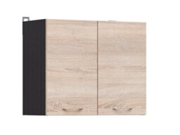 Impact Furniture Kitchen Wall Unit 800mm Cabinet 2 Door 80Cm Cupboard Wenge Dark Brown Sonoma Oak Effect From Junona Range - thumbnail 4