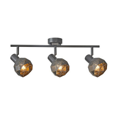 Luminosa Lighting Luminosa Harley Ceiling Spotlight Bar Grey, Gold 3Xe14