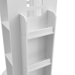 Living And Home White Freestanding Rotating House Shaped Kids' Bookshelf Bookcase - thumbnail 6