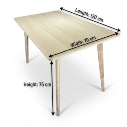 Doubs Light Oak Modern Dining Table With 4 Grey Velvet Chairs And 1 Bench 6-Piece Set - thumbnail 8