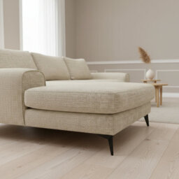 Abakus Direct Venice Chenille Corner Sofa In Beige Left Facing With Deep Seats And Extra-Wide Padded Arms - thumbnail 7