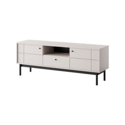 Arte Luxurious Japandi Tv Cabinet H570mm W1530mm D390mm In Cashmere - Refined Media Sanctuary - thumbnail 1
