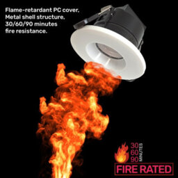 Paul Russells Led Fire Rated Downlights, White Bezel, 6W 550 Lumens, Ip65, Cct3 3000K Warm-4000K Cool-6500K Day Light, Pack Of 4 - thumbnail 5