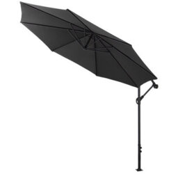 Living And Home 3M Large Rotatable Garden Sun Shade Cantilever Parasol Patio Hanging Banana Umbrella Crank Tilt No Cross Base, Black - thumbnail 4