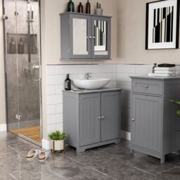 Lassic Hayle Matt Grey Freestanding Single Bathroom Drawer Cabinet (H) 770mm (W) 430mm (D) 34Cm - thumbnail 3