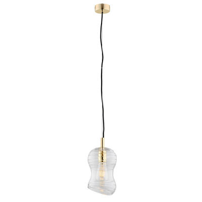 Luminosa Lighting Luminosa Deportivo Dome Pendant Ceiling Light Transparent, Brass Steel - image 1