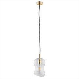 Luminosa Lighting Luminosa Deportivo Dome Pendant Ceiling Light Transparent, Brass Steel - thumbnail 2