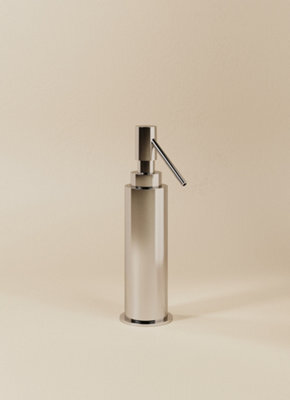 Cosmic Soap Dispenser, 125Ml Capacity, Siver Gloss, Freestanding. Collection Kubic - image 1