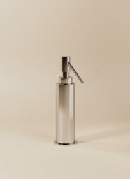 Cosmic Soap Dispenser, 125Ml Capacity, Siver Gloss, Freestanding. Collection Kubic - thumbnail 1