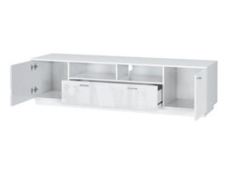 Impact Furniture Living Room Furniture Set Large Tv Unit With Glass Display Cabinet White Gloss Modern Sol - thumbnail 4