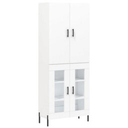 Berkfield Highboard White 69.5X34X180 Cm Engineered Wood - thumbnail 2
