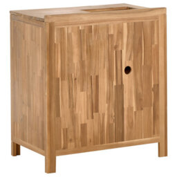 Beliani Outdoor Kitchen Cabinet With Sink Venosa Acacia Wood Brown/ Black - thumbnail 9