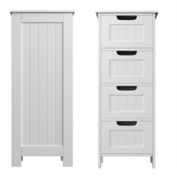 Freestanding Tall 4 Drawer Storage Cabinet Modern Chest Of Drawers 82X30X30Cm - thumbnail 3