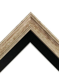 Frames By Post Scandi Distressed Wood Frame With Black Mount For Image Size A2 - thumbnail 3