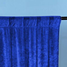 Neel Blue 3X3M Crushed Velvet Backdrop, Photography Background Blackout Curtain - Royal Blue - thumbnail 3
