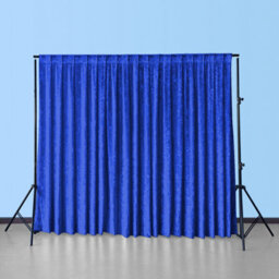 Neel Blue 3X3M Crushed Velvet Backdrop, Photography Background Blackout Curtain - Royal Blue - thumbnail 1