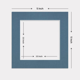 Ak Frames 5X5 Pompadour Picture Mounts To Fit 3.5X3.5 Aperture Size - Mount Board Only (No Frame Included) - thumbnail 3