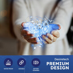 Desiretech Led Battery-Powered Fairy Lights Copper Wire String Lights 2Pack 50Led - thumbnail 4