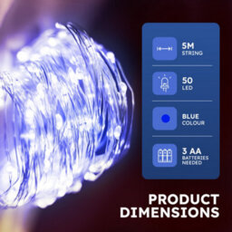 Desiretech Led Battery-Powered Fairy Lights Copper Wire String Lights 2Pack 50Led - thumbnail 3