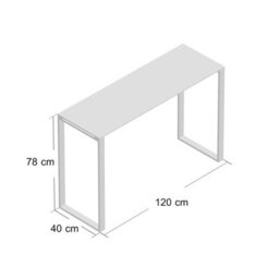 Vanity Living Slim Metal Console Table For Hallway Living Room Furniture, 120Cm Entryway Table With Clear Glass Top - thumbnail 3