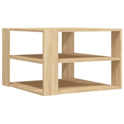 Berkfield Durable Coffee Table Sonoma Oak 59.5X59.5X40 Cm Engineered Wood - image 1