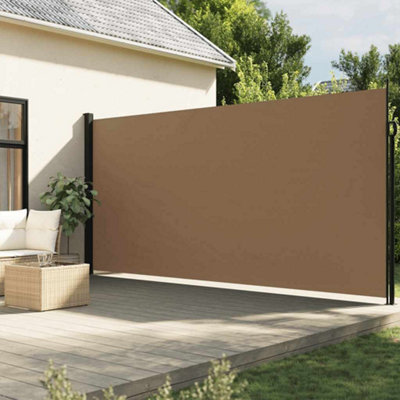 Walplus Retractable Side Awning Garden Sun Shade Canopy Gazebo For Back Door, Porch, Patio Taupe 220X600 Cm - image 1