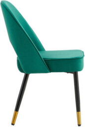 Hygrad Built to Survive Set Of 2 Dining Chairs Velvet Padded Seat Metal Legs Kitchen Chair Home Office Set - thumbnail 4