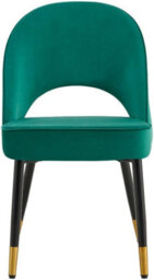 Hygrad Built to Survive Set Of 2 Dining Chairs Velvet Padded Seat Metal Legs Kitchen Chair Home Office Set - thumbnail 3