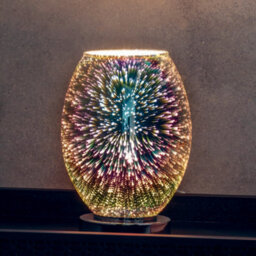 Anson Lighting Elk Table Light Finished In Chrome Holographic Glass And Chrome Plate - thumbnail 2