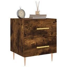 Berkfield Modern Bedside Cabinet Smoked Oak 40X35X47.5 Cm Engineered Wood - thumbnail 3