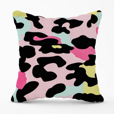 Warren Reed Designer Colourful Leopard Print Cushions 45Cm X 45Cm - image 1