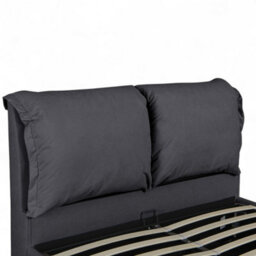 OAT Home Chester Modern Pillow Headboard Ottoman Storage Double Bed Frame - Charcoal Grey - thumbnail 7