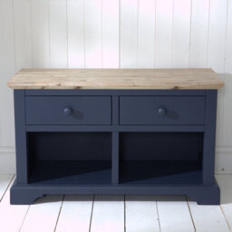 Statement Furniture Florence Storage Bench With 2 Drawers And 2 Baskets -  Navy Blue - thumbnail 4