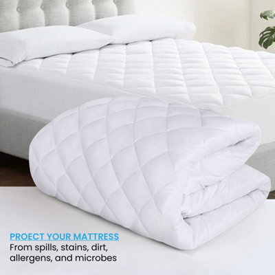 Ameha Super King Size Mattress Protector 30Cm Deep Fitted Mattress Cover-Adjustable Resistant Quilted Bed Cover (180X200Cm) - image 1