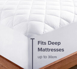 Ameha Super King Size Mattress Protector 30Cm Deep Fitted Mattress Cover-Adjustable Resistant Quilted Bed Cover (180X200Cm) - thumbnail 3