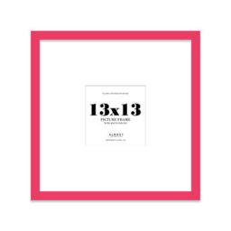 "13X13"" Bright Pink Picture Frame - 13X13"" Square Frame With 9X9"" Mount For 13X13""/9X9"" Pictures Art Deco Style Room Decor, 1 Pack" - thumbnail 1