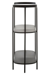 Premier Housewares Interiors By Premier Console Table, Black Console Table With Glass Top, Glass And Metal Console Table, Three Tier Hallway Table - thumbnail 4
