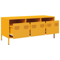 Berkfield Industrial Tv Cabinet Mustard Yellow 101.5X39X43.5 Cm Cold-Rolled Steel - thumbnail 5